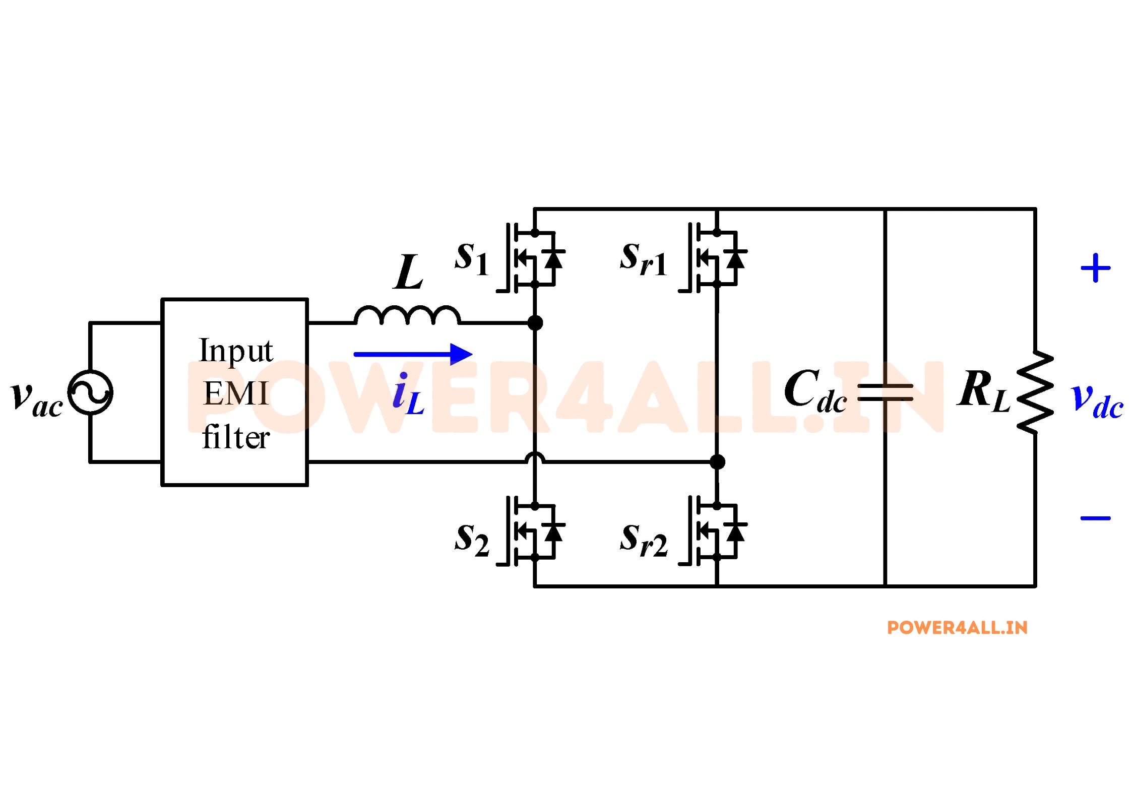 Bridgeless Totem-Pole PFC circuit diagram – Power4All